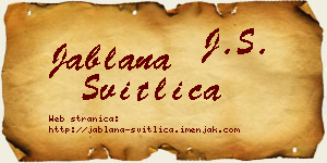 Jablana Svitlica vizit kartica